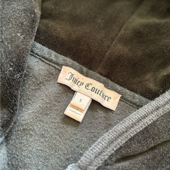 juicy couture black velour zip up jacket - Picture 2 of 3